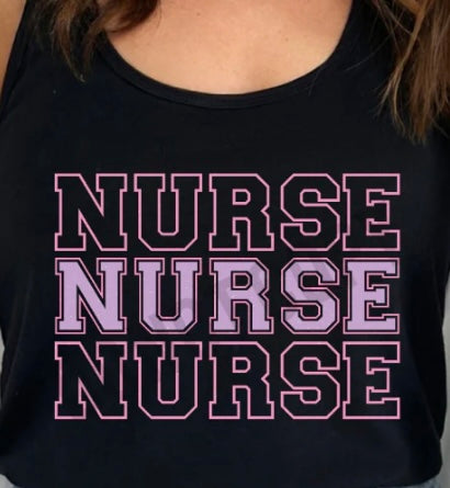 Multi Nurse Short Sleeve T-Shirt - Black