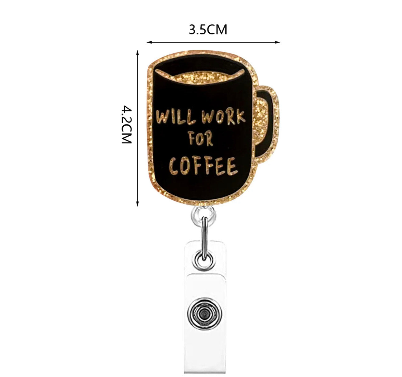 Retractable Bling Badge Holder